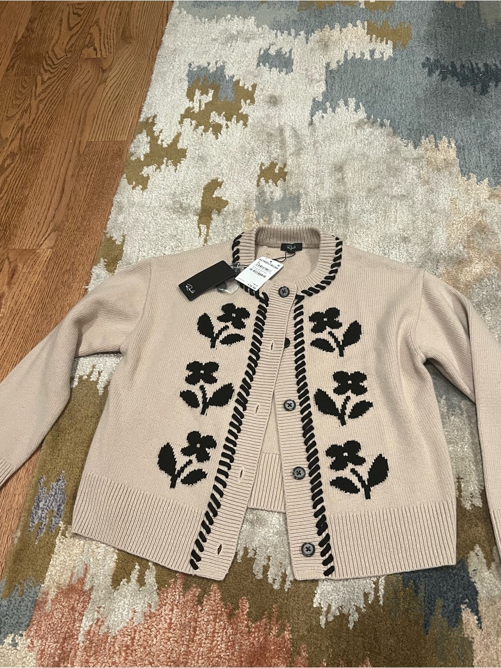 NWT Rails Mavie Intarsia Floral Cardigan Size S